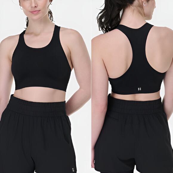 Sweaty Betty Black Sports Bra fits XXS - Picture 1 of 4
